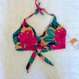 NWT! Kona Sol crop top/bikini top. Size Small.